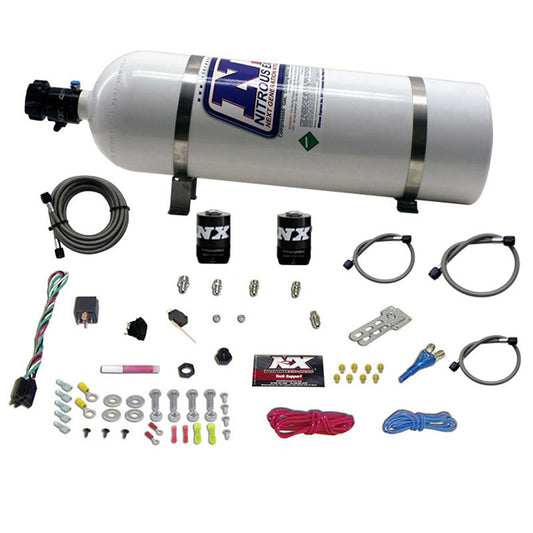 Nitrous Express FORD EFI RACE (100-150-200-250HP) SINGLE NOZZLE WITH 15LB BOTTLE NX-20113-15