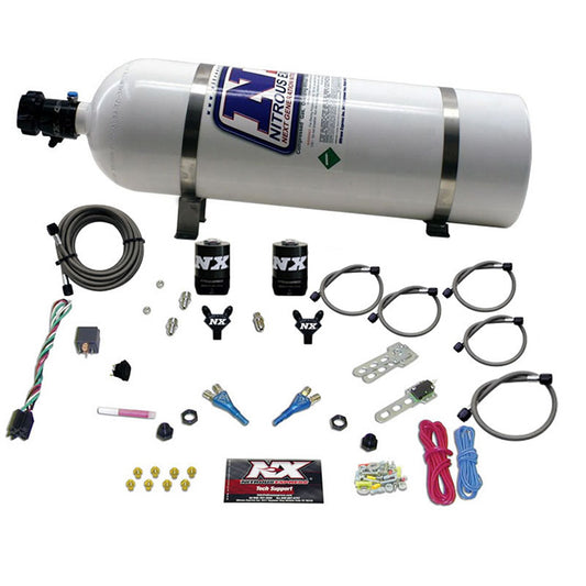Nitrous Express FORD EFI DUAL NOZZLE (100-300HP) WITH 15LB BOTTLE NX-20115-15