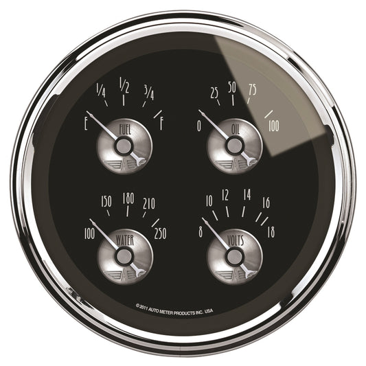 AutoMeter 5 in. QUAD GAUGE 100 PSI/100-250 Fahrenheit/8-18V/240-33 O PRESTIGE BLACK DIAMOND 2011