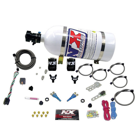 Nitrous Express DODGE 92- 95 TBI (50-75-100-125HP) DUAL NOZZLE WITH 10LB BOTTLE NX-20213-10