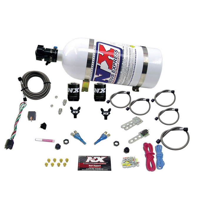 Nitrous Express GM EFI DUAL NOZZLE (100-300HP) WITH 10LB BOTTLE NX-20215-10