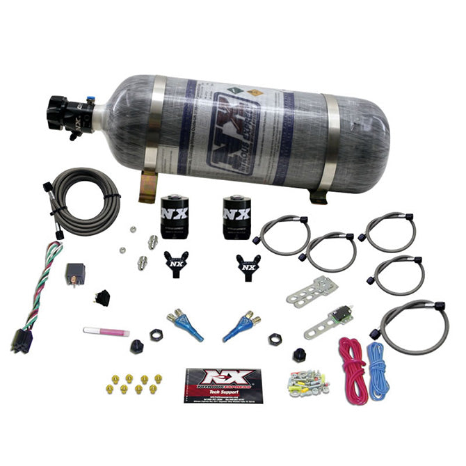 Nitrous Express GM EFI DUAL NOZZLE (100-300HP) WITH COMPOSITE BOTTLE NX-20215-12