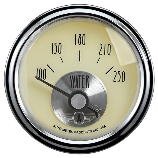 AutoMeter 2-1/16 in. WATER TEMPERATURE 100-250 Fahrenheit PRESTIGE ANTIQUE IVORY 2037