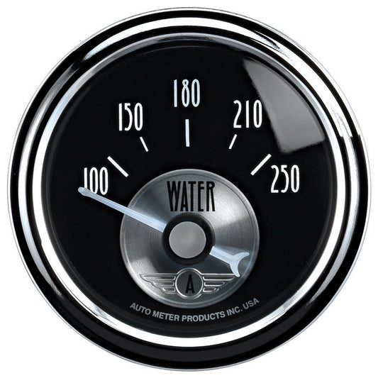 AutoMeter 2-1/16 in. WATER TEMPERATURE 100-250 Fahrenheit PRESTIGE BLACK DIAMOND 2038