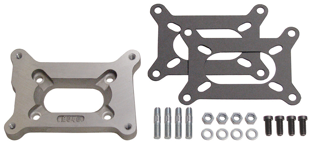 Trans-Dapt Performance 1/2 In. Tall Holley 2Bbl To Small 2Bbl Manifold Carburetor Adapter -Cast Aluminum 2040