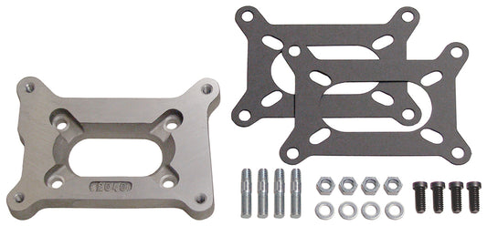 Trans-Dapt Performance 1/2 In. Tall Holley 2Bbl To Small 2Bbl Manifold Carburetor Adapter -Cast Aluminum 2040