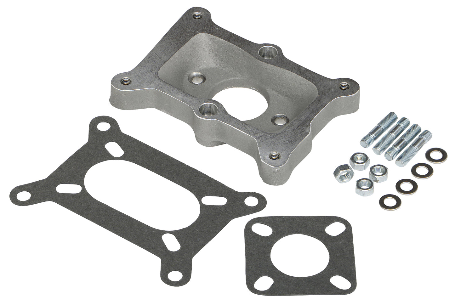 Trans-Dapt Performance 1-1/4 In. Tall Holley 2Bbl To Chevy Straight 6 Manifold Carburetor Adapter -Cast Aluminum 2041