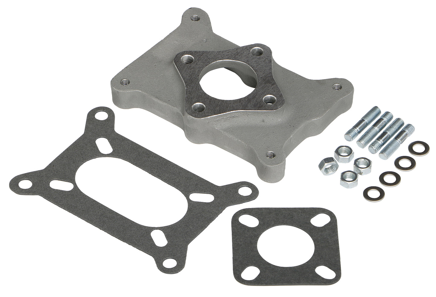 Trans-Dapt Performance 1-1/4 In. Tall Holley 2Bbl To Chevy Straight 6 Manifold Carburetor Adapter -Cast Aluminum 2041