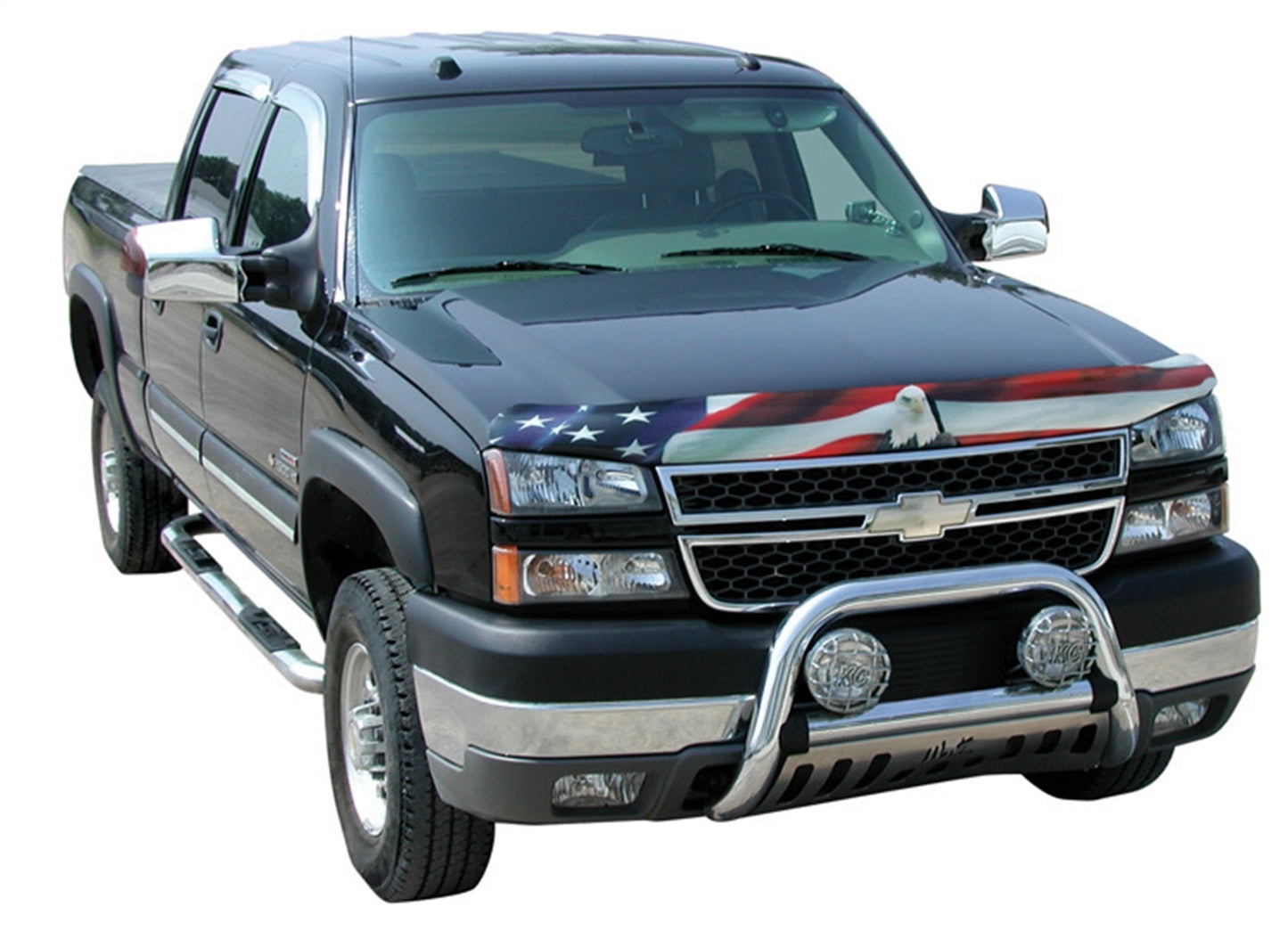 Stampede 2044-30 Vigilante Premium Hood Protector American Flag W/Eagle For 2007-2010 Chevrolet Silverado 2500 HD/3500 HD
