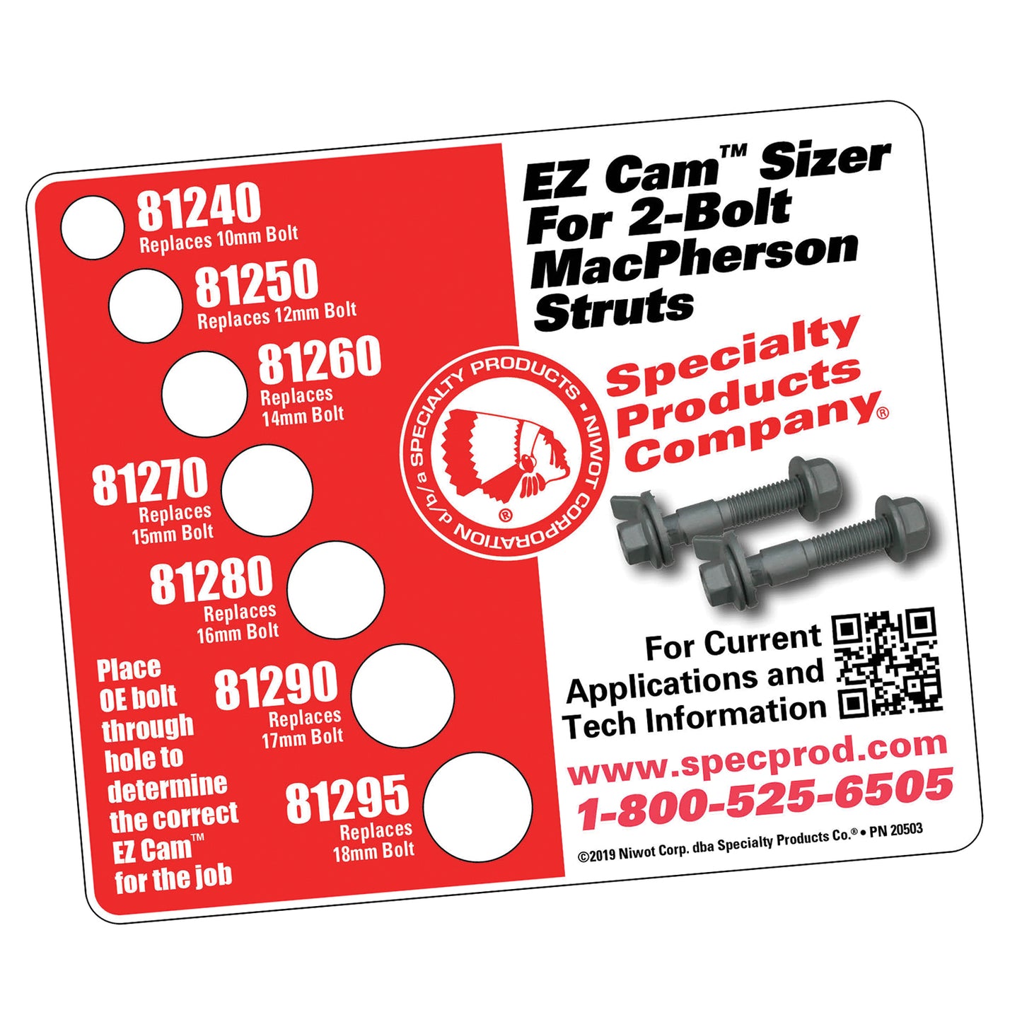 Specialty Products Company EZCAM SIZING MAGNET