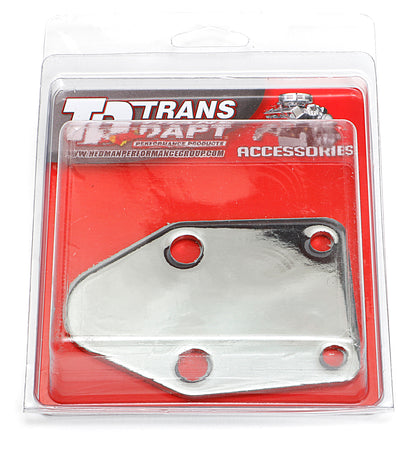Trans-Dapt Performance Sb Chevy Fuel Pump Block Off Plate; Plain- Chrome 2054