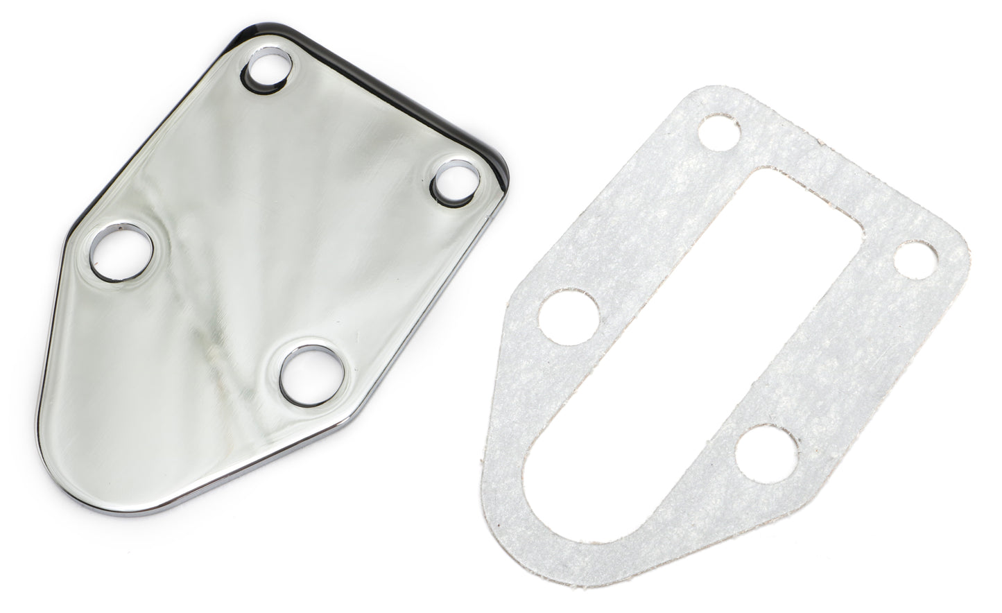 Trans-Dapt Performance Sb Chevy Fuel Pump Block Off Plate; Plain- Chrome 2054