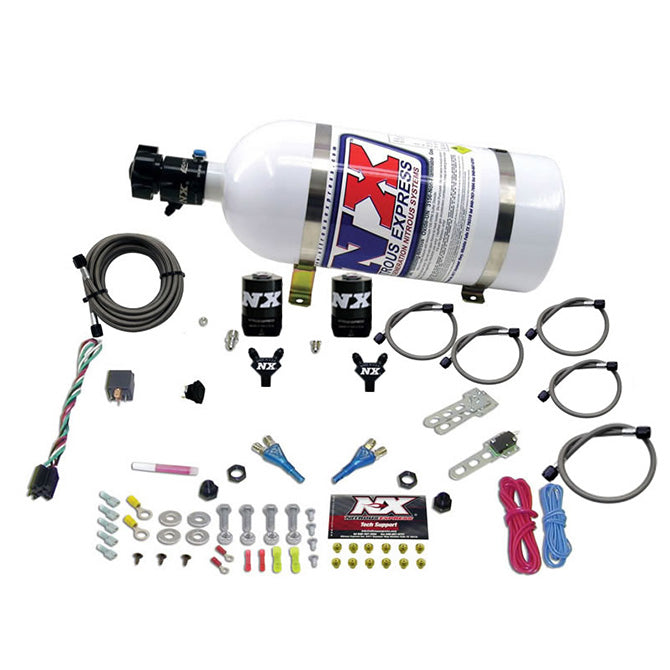 Nitrous Express DUAL NOZZLE SPORT COMPACT SYSTEM W/ 10LB BOTTLE (35-50-75HP) NX-20616-10