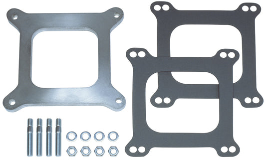 Trans-Dapt Performance 3/8 In. Tall Holley 4Bbl Spacer - Open- Cast Aluminum Carburetor Spacer 2063