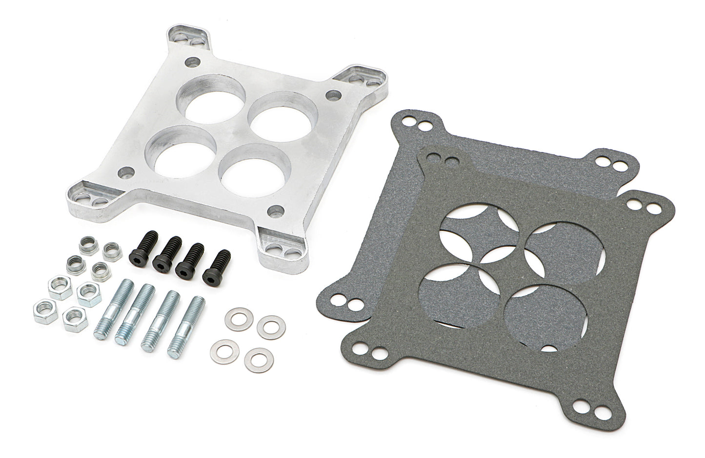 Trans-Dapt Performance 1/2 In. Tall Large 4Bbl To Small 4Bbl Manifold Carburetor Adapter -Cast Aluminum 2064