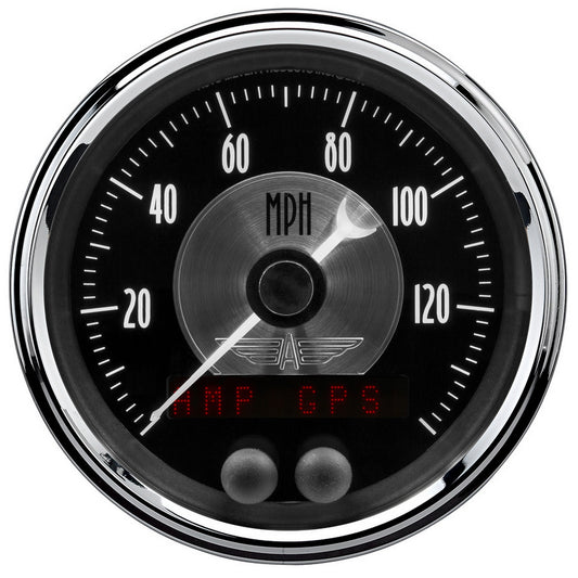 AutoMeter 3 3/8 in. SPEEDOMETER 140 MPH GPS PRESTIGE BLK. DIAMOND 2080