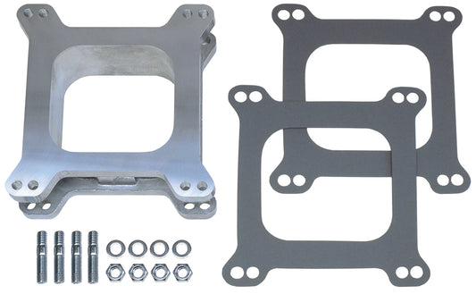 Trans-Dapt Performance 2 In. Tall Holley/Afb 4Bbl Spacer -Open- Cast Aluminum Carburetor Spacer 2081