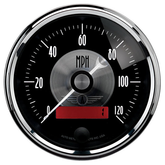 AutoMeter 3-3/8 in. SPEEDOMETER 0-120 MPH PRESTIGE BLACK DIAMOND 2086