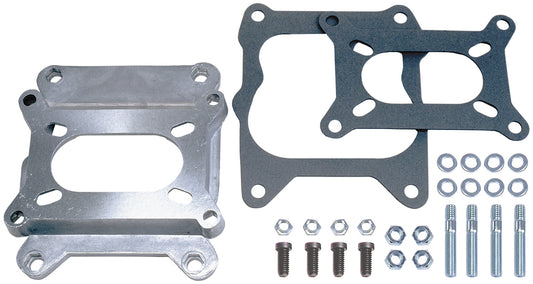 Trans-Dapt Performance 1-1/8 In. Tall 2Bbl Carb To Quadrajet Manifold Carburetor Adapter -Cast Aluminum 2087
