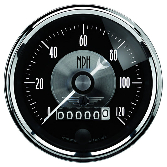 AutoMeter 3-3/8 in. SPEEDOMETER 0-120 MPH PRESTIGE BLACK DIAMOND 2088
