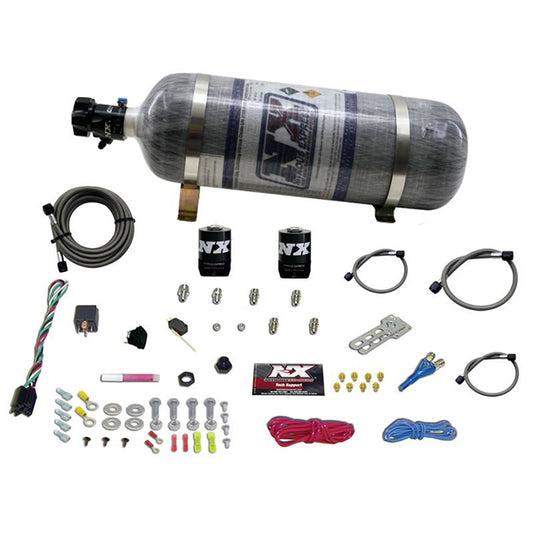 Nitrous Express UNIVERSAL SINGLE NOZZLE SYSTEM FOR EFI WITH COMPOSITE BOTTLE NX-20915-12