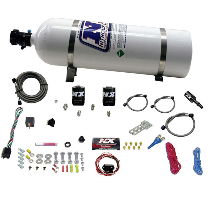 Nitrous Express HEMI & SRT8 SINGLE NOZZLE FLY-BY-WIRE SYS (35-150HP) W/ 15LB BOTTLE NX-20918-15