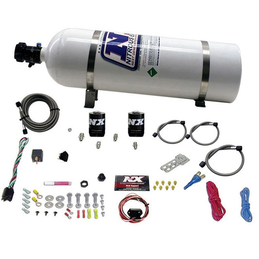 Nitrous Express UNIVERSAL FLY BY WIRE SINGLE NOZZLE SYSTEM 15LB BOTTLE INCLUDES TPS SWITCH NX-20919-15