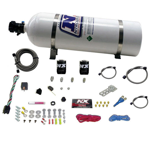 Nitrous Express ALL DODGE EFI SINGLE NOZZLE SYSTEM (35-50-75-100-150 HP) WITH 15LB BOTTLE NX-20921-15