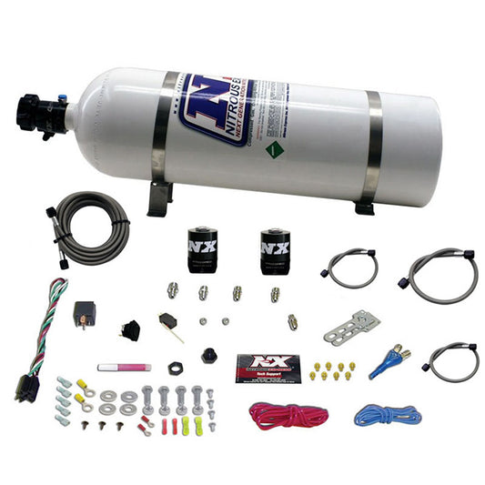 Nitrous Express ALL FORD EFI SINGLE NOZZLE SYSTEM (35-50-75-100-150 HP) WITH 15LB BOTTLE NX-20922-15
