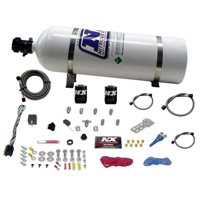 Nitrous Express ALL SPORT COMPACT EFI SINGLE NOZZLE SYSTEM (35-50-75 HP) WITH 15LB BOTTLE NX-20923-15