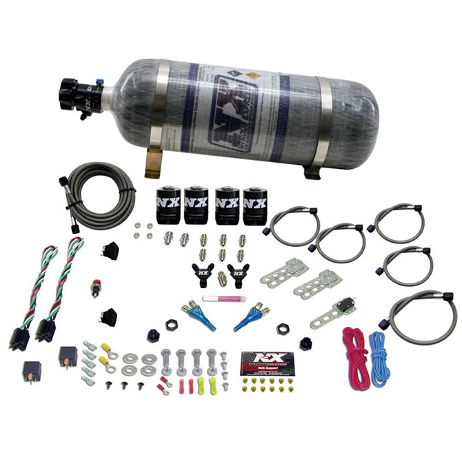Nitrous Express SPORT COMPACT EFI DUAL STAGE (35-75) X 2 WITH COMPOSITE BOTTLE NX-20927-12