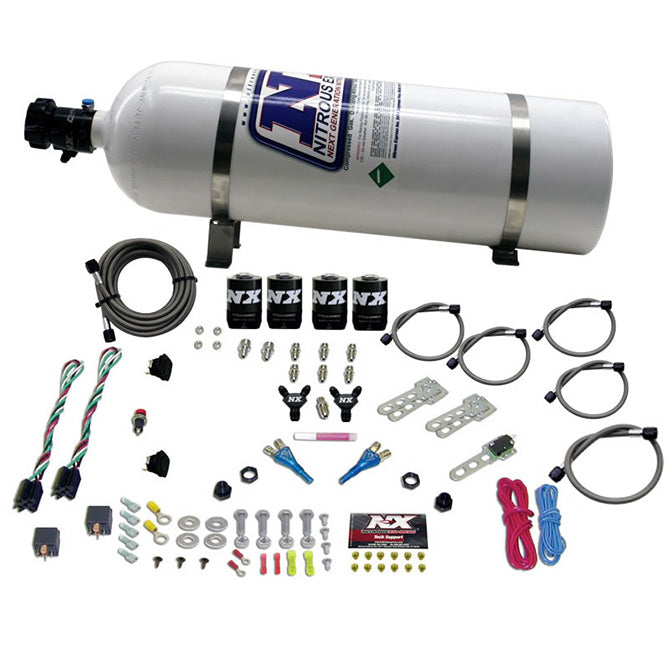 Nitrous Express SPORT COMPACT EFI DUAL STAGE (35-75) X 2 WITH 15LB BOTTLE NX-20927-15