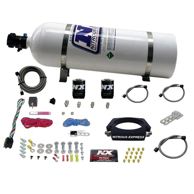 Nitrous Express LS 102mm PLATE SYSTEM (50-400HP) W/ 15LB BOTTLE NX-20933-15