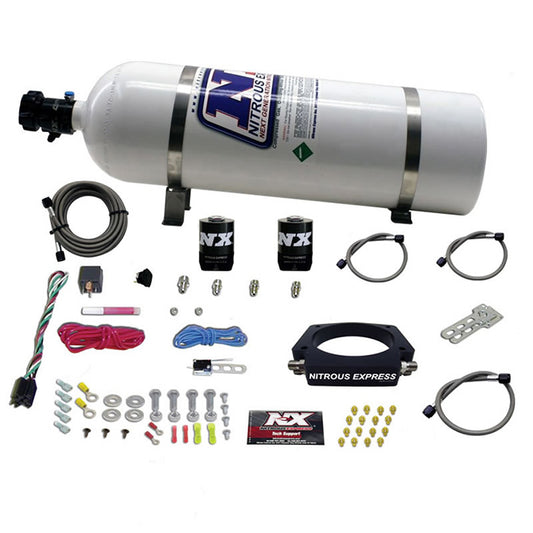 Nitrous Express LS 102mm PLATE SYSTEM (50-400HP) W/ 15LB BOTTLE NX-20933-15