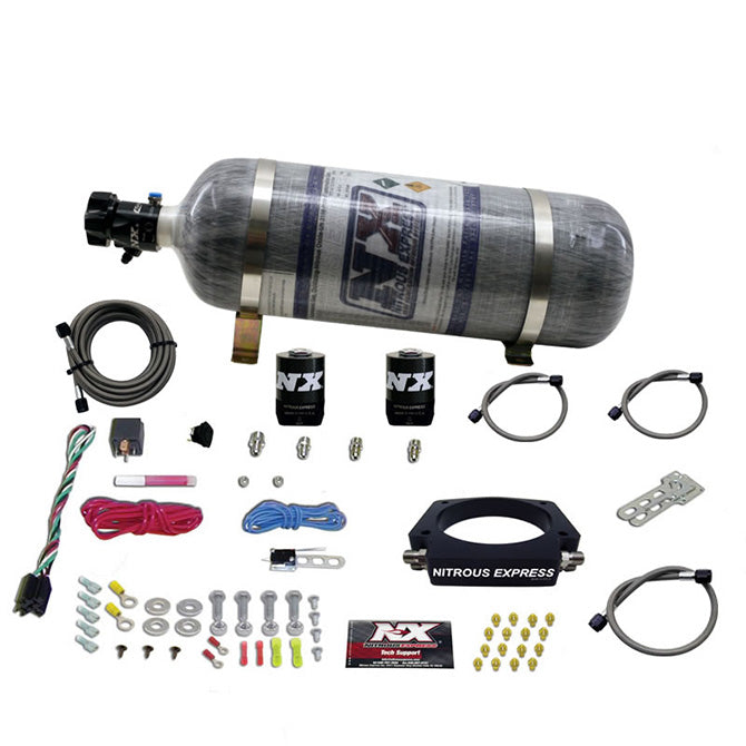 Nitrous Express LS 90mm PLATE SYSTEM (50-400HP) W/ 12LB COMPOSITE BOTTLE NX-20934-12