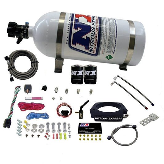 Nitrous Express 2014-NEWER GM 6.2L TRUCK NITROUS PLATE SYSTEM (35-300HP) W/ 10LB BOTTLE NX-20937-10