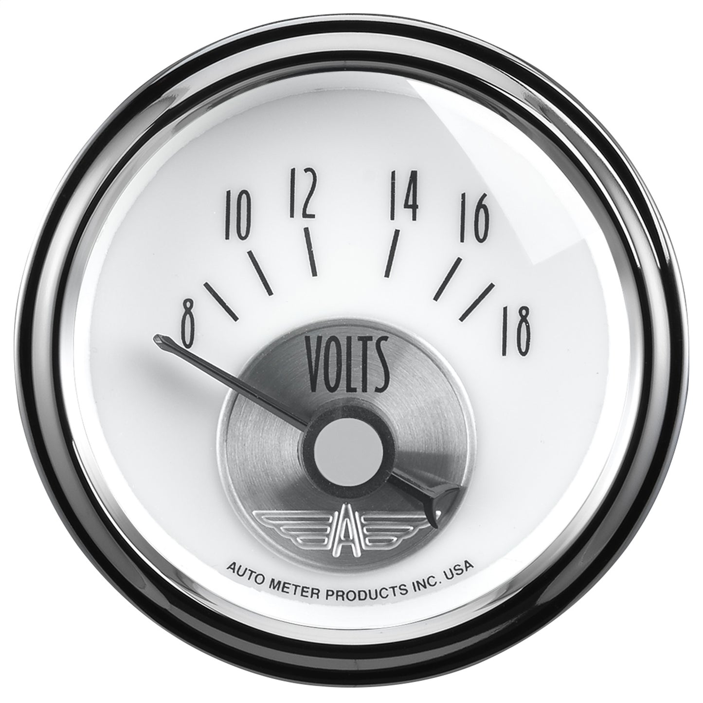 AutoMeter 2-1/16 in. VOLTMETER 8-18V PRESTIGE PEARL 2094