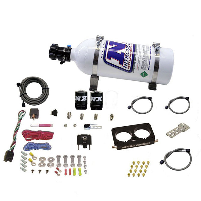 Nitrous Express FORD 4 VALVE NITROUS PLATE SYSTEM (50-300HP) WITH 5LB BOTTLE (STOCK TB) NX-20950D-05