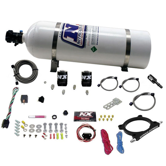 Nitrous Express 5.0 COYOTE HIGH OUTPUT PLATE SYSTEM (50-250HP) W/ 15LB BOTTLE NX-20951-15