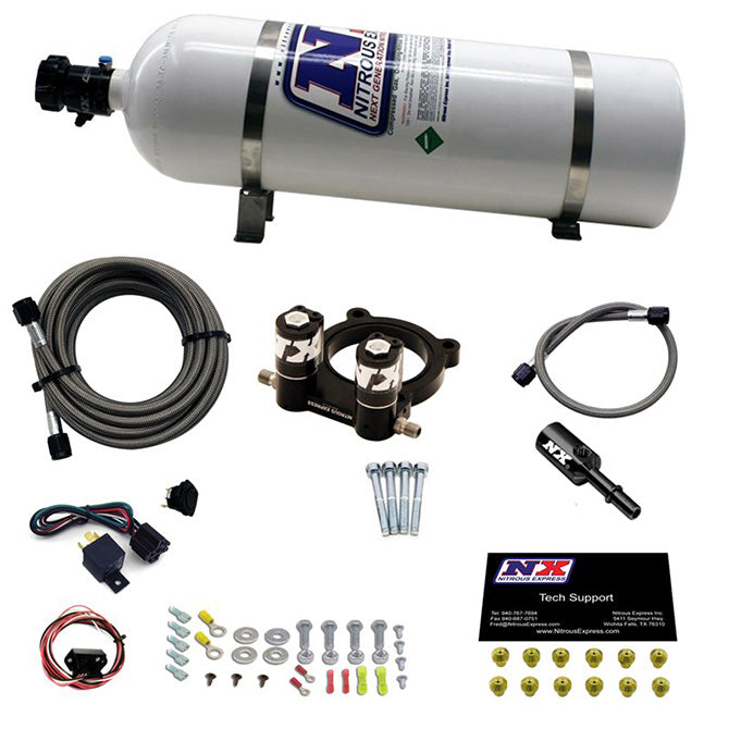 Nitrous Express FORD 4 CYL NITROUS PLATE SYSTEM-2.3L ECOBOOST W/ 15LB BOTTLE NX-20954-15