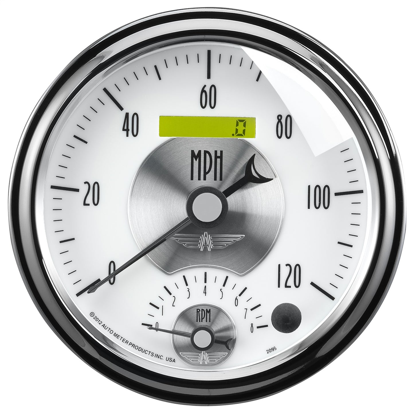 AutoMeter 5 in. TACHOMETER/SPEEDOMETER COMBO 8K RPM/120 MPH PRESTIGE PEARL 2095