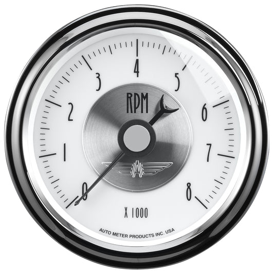 AutoMeter 3-3/8 in. IN-DASH TACHOMETER 0-8000 RPM PRESTIGE PEARL 2098