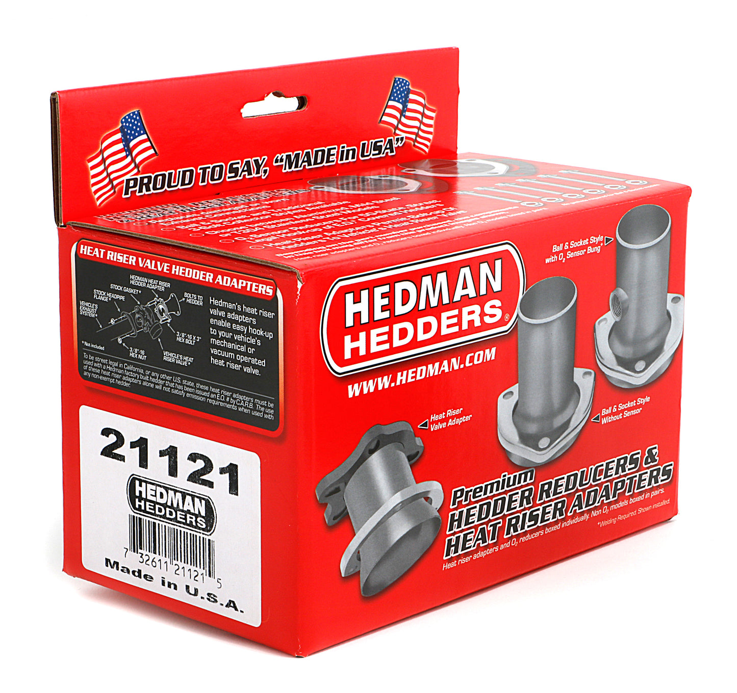 Hedman Hedders 3 IN. 3-BOLT FLANGE HEADER REDUCERS; 3 IN. EXHAUST SYSTEM; ALUMINIZED 21121