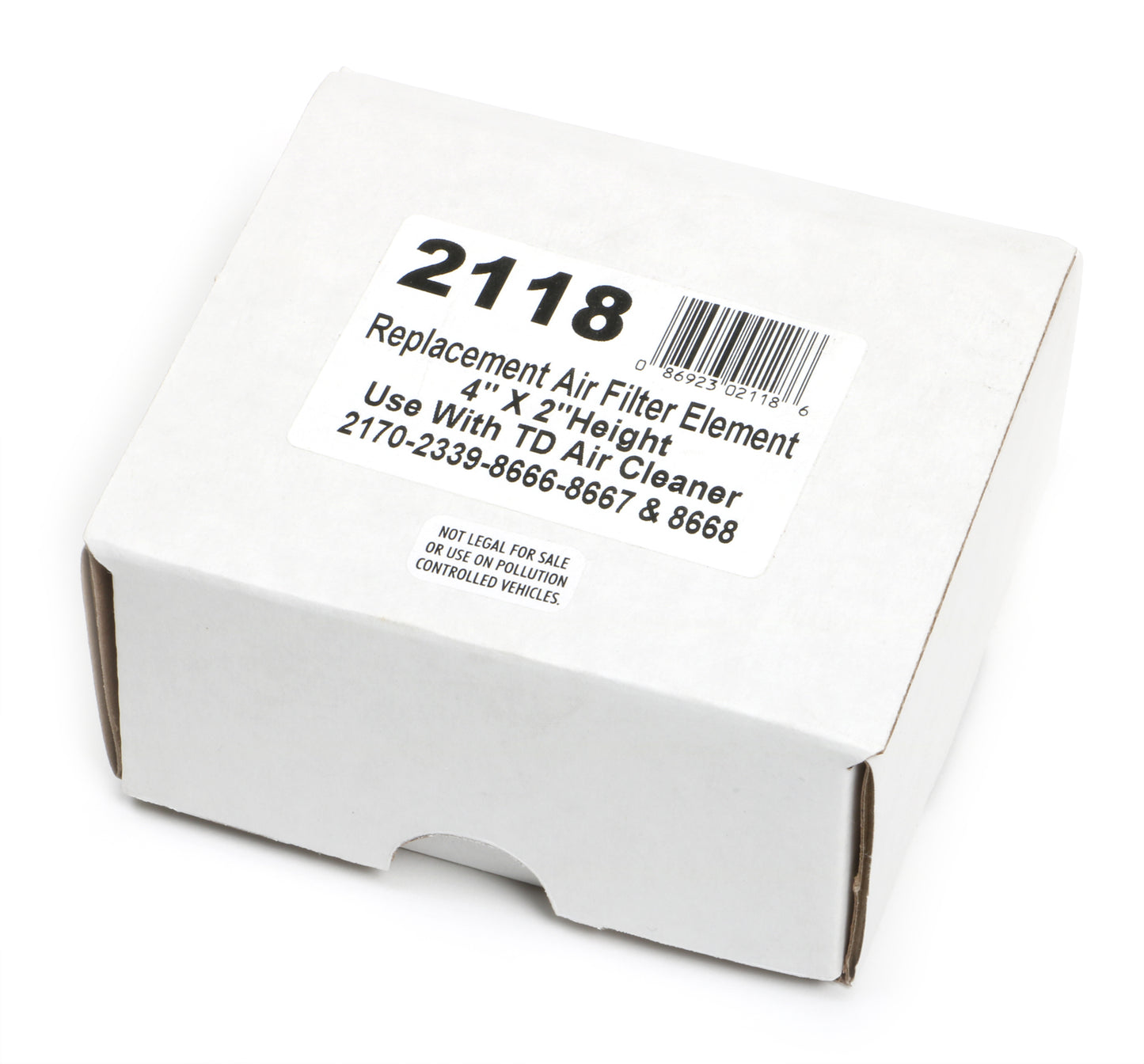 Trans-Dapt Performance Round High Flow Air Filter Element (Paper) 4 In. Diameter; 2 In. Tall 2118