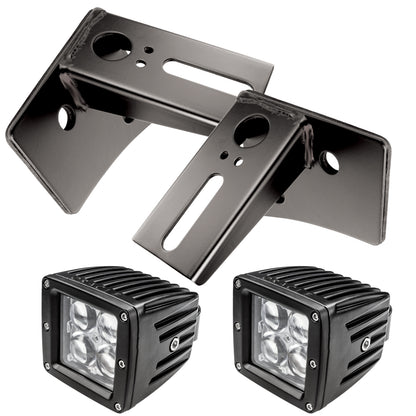 Oracle Lighting 2142-504 - ORACLE Jeep JK Lower Windshield Mount Brackets + Lights Combo