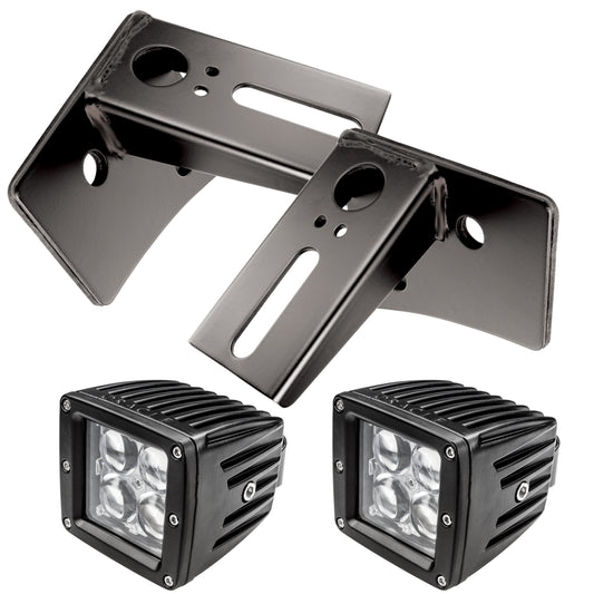 Oracle Lighting 2142-504 - ORACLE Jeep JK Lower Windshield Mount Brackets + Lights Combo