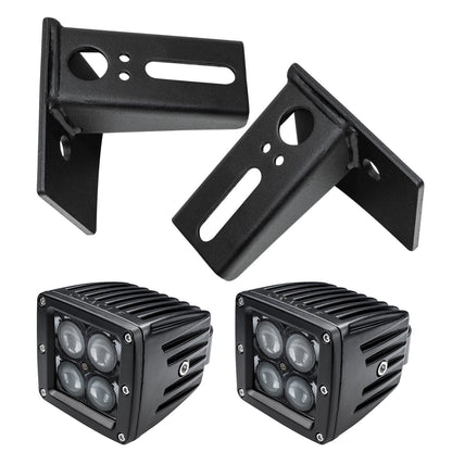 Oracle Lighting 2142-504 - ORACLE Jeep JK Lower Windshield Mount Brackets + Lights Combo