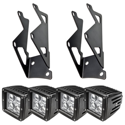 Oracle Lighting 2145-504 - ORACLE Jeep JK Dual Mounting Pillar Brackets + Lights Combo