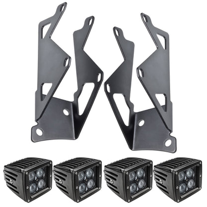 Oracle Lighting 2145-504 - ORACLE Jeep JK Dual Mounting Pillar Brackets + Lights Combo