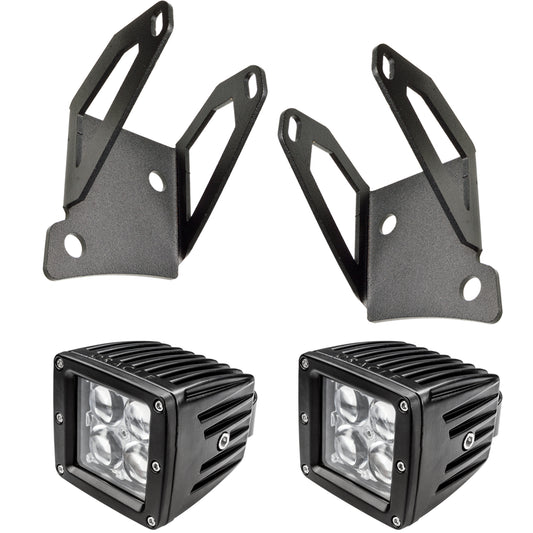 Oracle Lighting 2150-504 - ORACLE Jeep JK Single Mounting Pillar Brackets + Lights Combo
